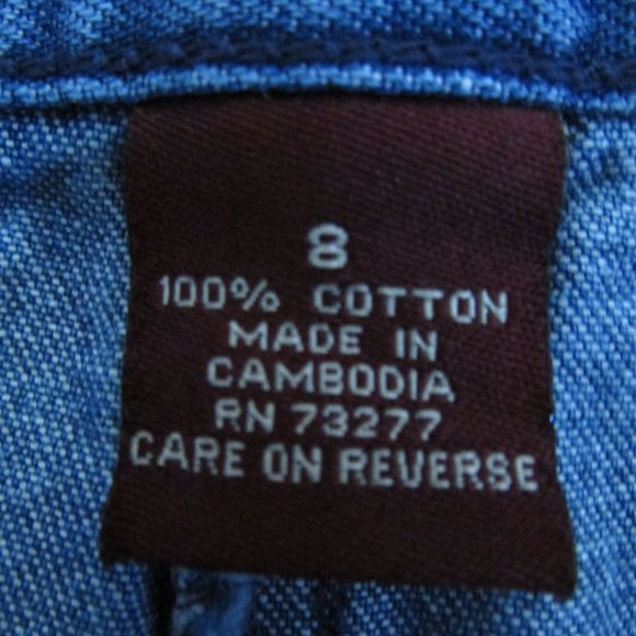 SONOMA WOMEN'S SIZE 8 JEAN SHORTS MED BLUE STONE WASHED DENIM HIGH WAIST 80'S - Picture 7 of 8